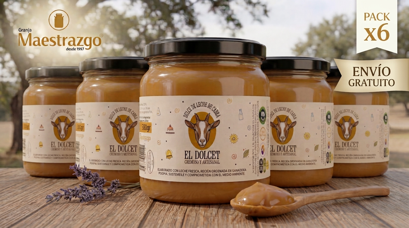 EL DOLCET (PACK DE 6 UNIDADES con envío incl.) - Dulce de leche de cabra artesanal